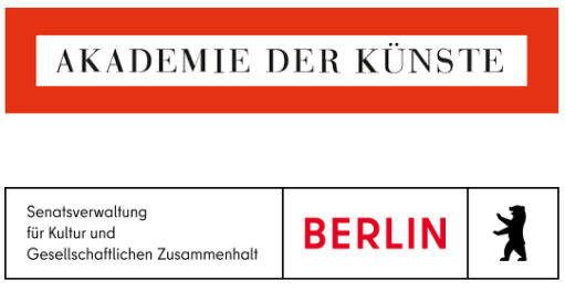 Logos Akademie der Künste und Berliner Senatsverwaltung für Kultur und Gesellschaftlichen Zusammenhalt