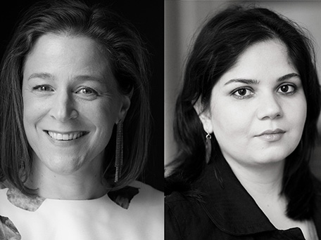 Schwarz-Weiß Poträts der Autorinnen