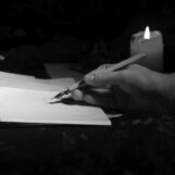 Foto einer schreibenden Hand