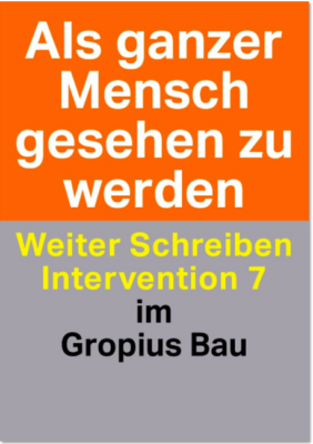 Cover des Booklets Weiter Schreiben Interventionen im Gopius